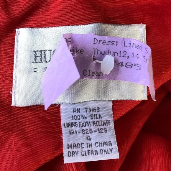 Hugo Buscati Collection Orange Sleeveless Silk Shift Dress Size 4 - Picture 5 of 6